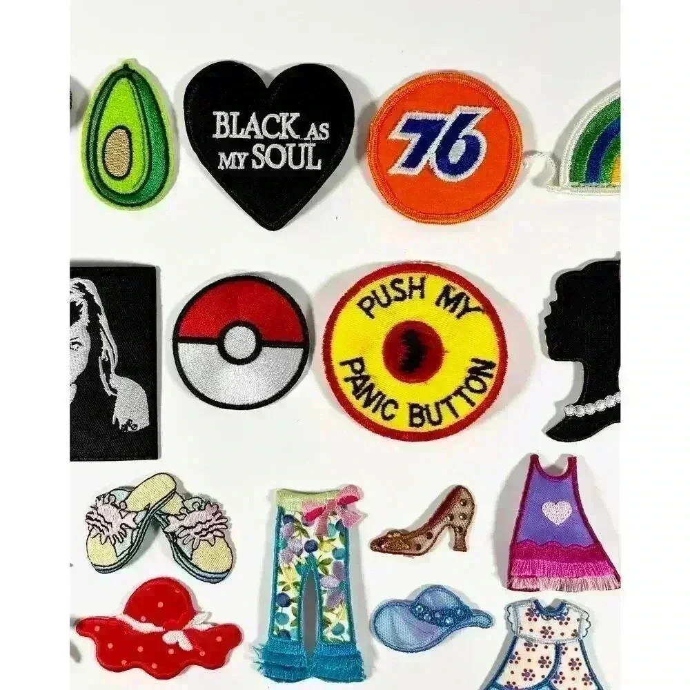 20‎ PC Assorted Sewing Applique Patches Iron on Sew On NEW Mixed